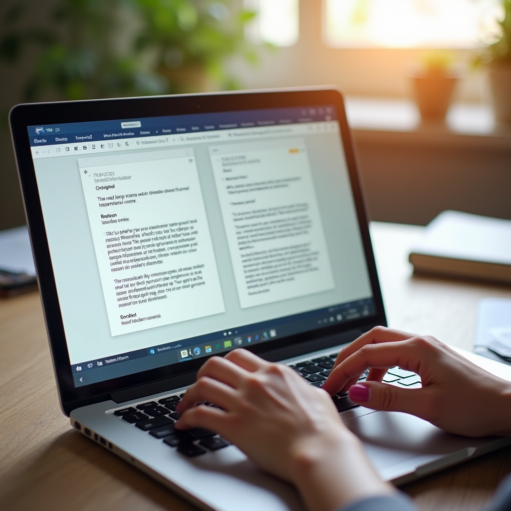 Anonymisierte E-Mail wird auf einem Laptop überarbeitet